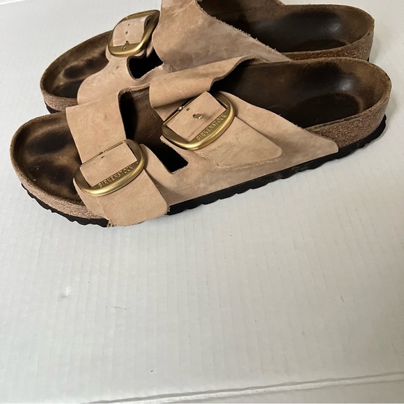 BIRKENSTOCK ARIZONA BIG BUCKLE SLIDE SANDALS SANDCASTLE SIZE 42 (11/11.5) - Picture 7 of 11